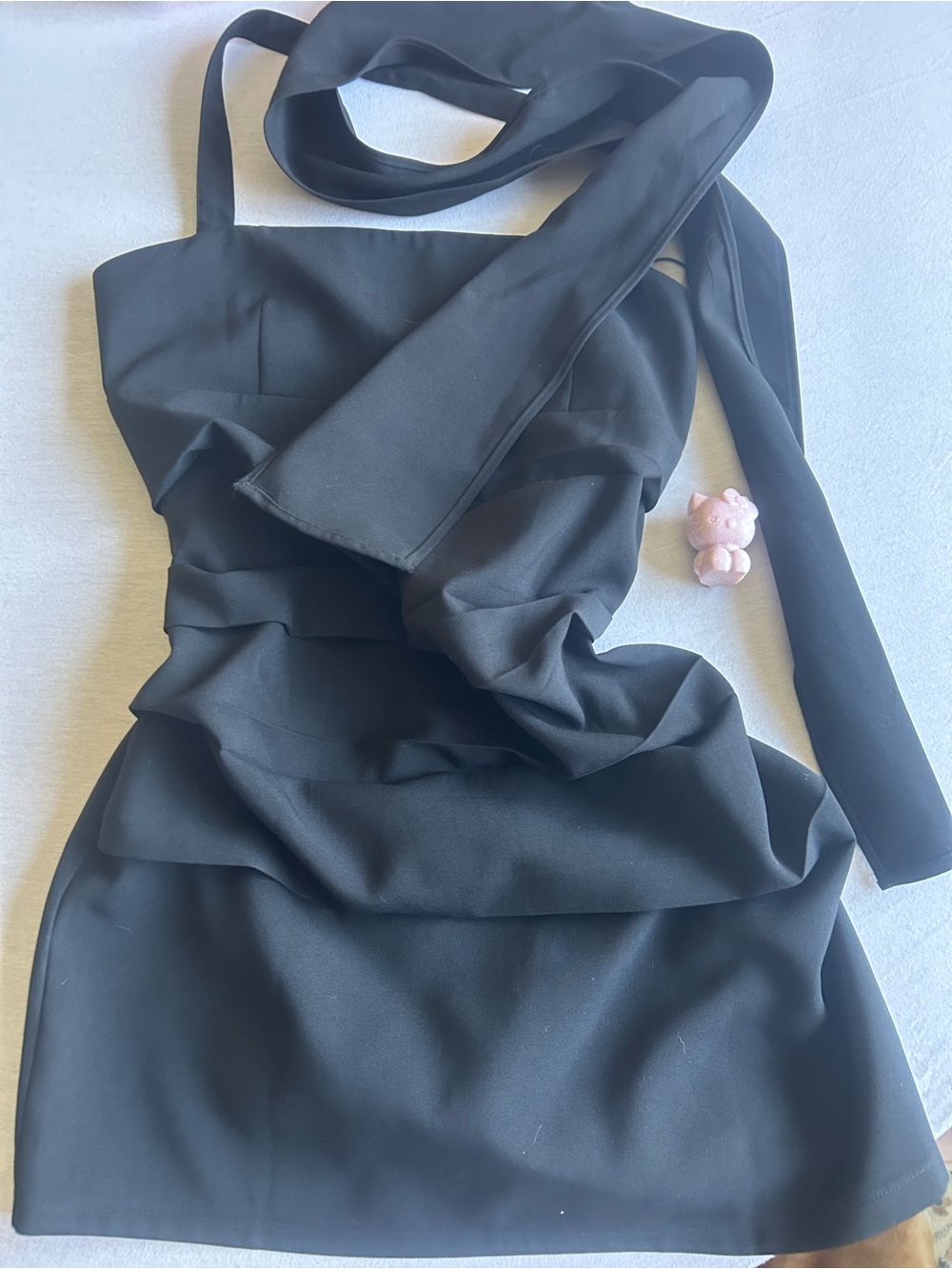 mini cocktails dress with scarf